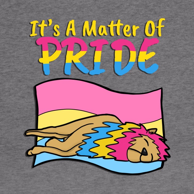 Pansexual Pride Lion- With Text by marzipanpond